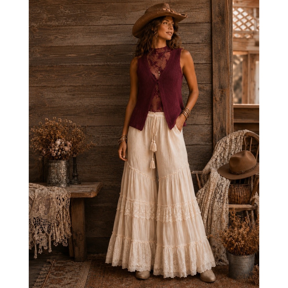 Womens Cabernet Burgundy Sheer Floral Lace Mock Neck Sleeveless Blouse Top